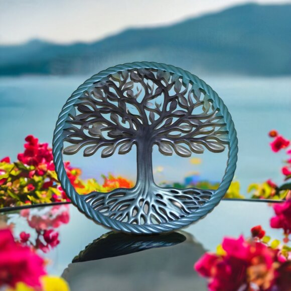 Resin Tree of Life with Birds Hanging ,Mixed Color Unique - Picture 1 of 4